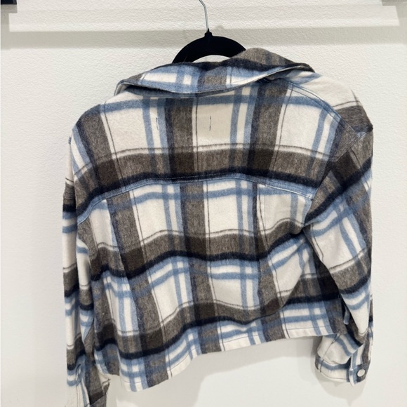 Zara Blue and Black Plaid Jacket - Picture 2 of 2
